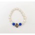 Βραχιόλι από μαργαριτάρι καλλιέργειας (μπλε)